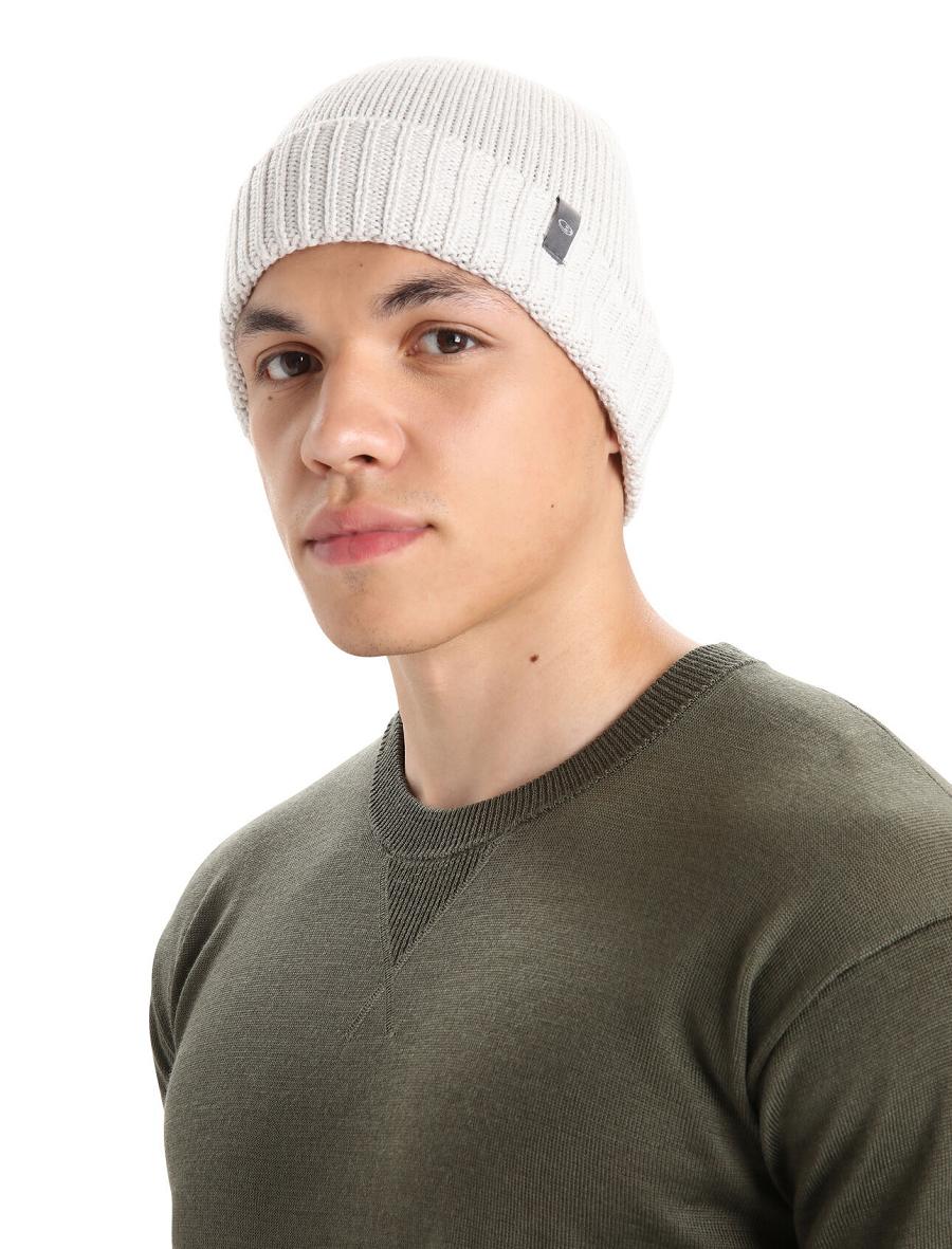 Chapeaux Icebreaker Unisex Merino Vela Cuff Beanie Homme Blanche | FR 1088ZUTG